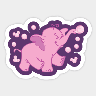 Pink Elephants On Parade Sticker